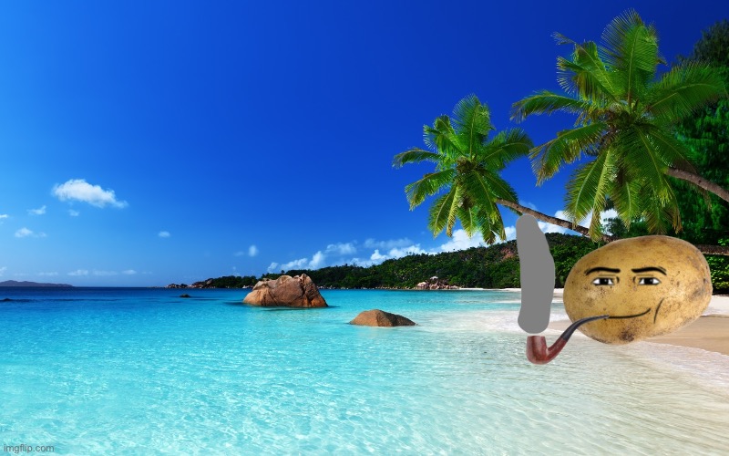 Cry about it | image tagged in tropical island birthday | made w/ Imgflip meme maker