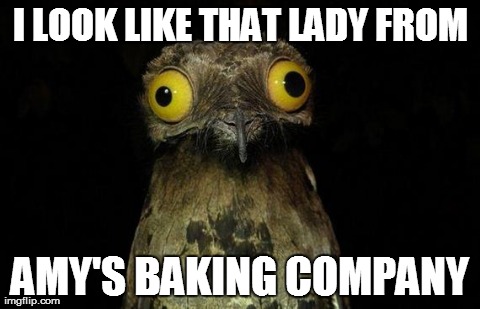 Weird Stuff I Do Potoo | I LOOK LIKE THAT LADY FROM AMY'S BAKING COMPANY | image tagged in memes,weird stuff i do potoo | made w/ Imgflip meme maker