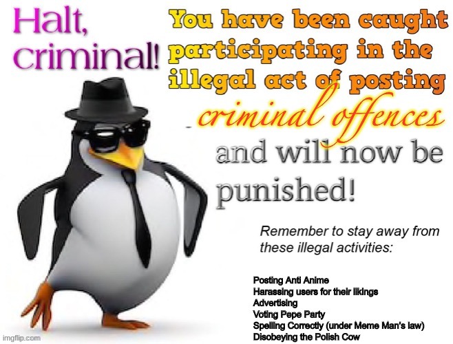 Criminal Offence | image tagged in criminal offence | made w/ Imgflip meme maker