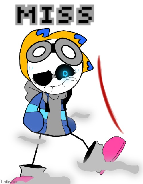 *Even though its in a blizzard, he cant dodge forever =) | image tagged in imgtale | made w/ Imgflip meme maker