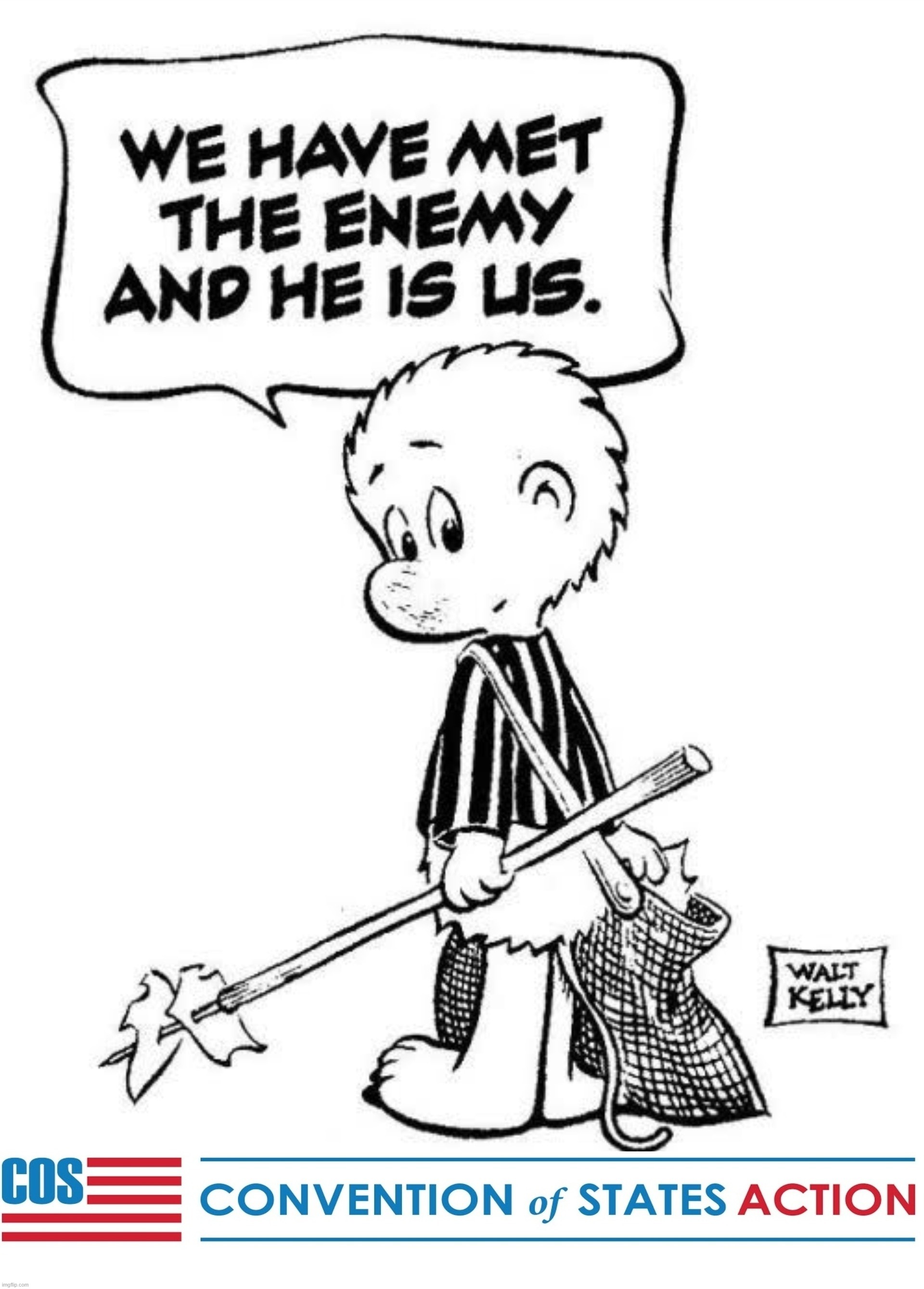Convention of States ACTION! | image tagged in convention of states,pogo,we have met the enemy,walt kelly | made w/ Imgflip meme maker