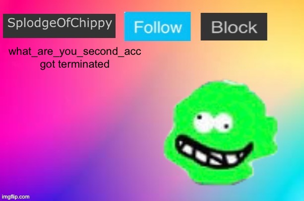 He called me a N word twice so I’m not surprised | what_are_you_second_acc got terminated | image tagged in splodgeofchippy announcement template | made w/ Imgflip meme maker