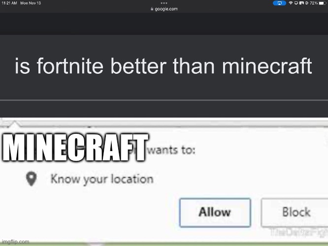 Hi | MINECRAFT | image tagged in fortnite | made w/ Imgflip meme maker