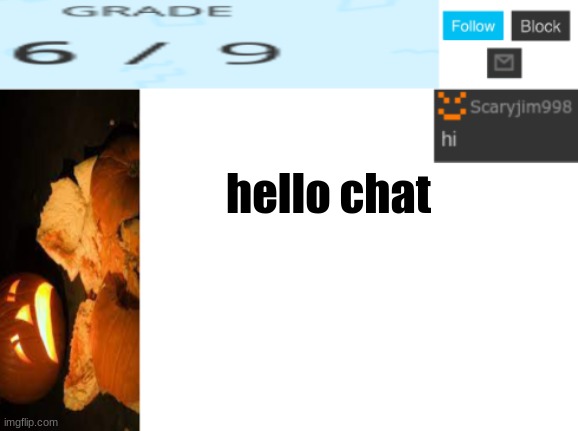 hello chat | image tagged in template number 4 | made w/ Imgflip meme maker