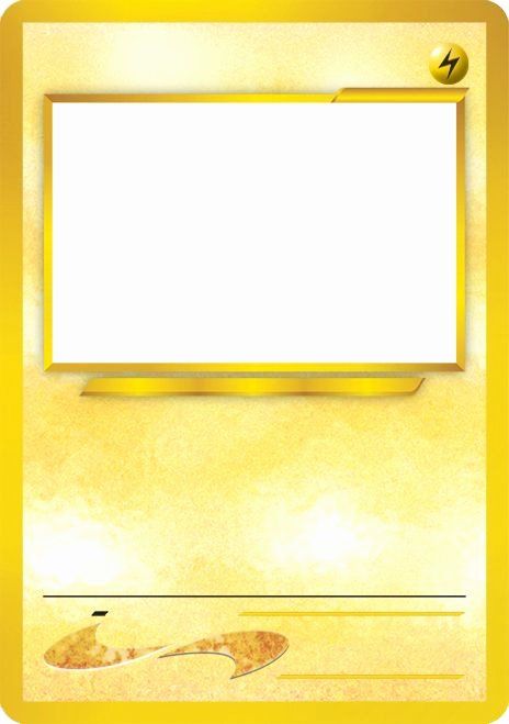 Blank Gold Pokemon Card Blank Meme Template