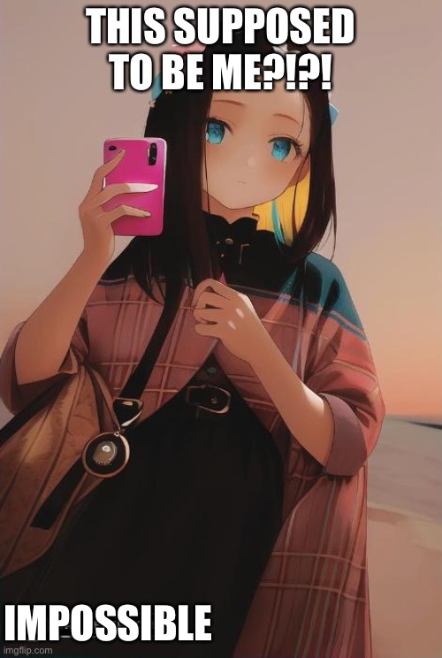 This anime AI pic generator hits different tho | THIS SUPPOSED TO BE ME?!?! IMPOSSIBLE | image tagged in anime,satisfying | made w/ Imgflip meme maker
