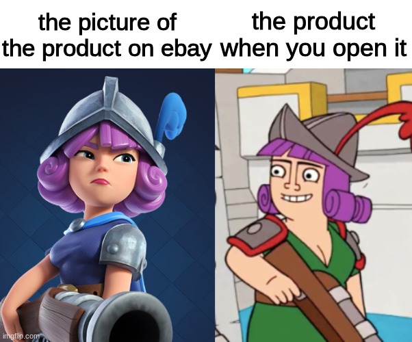 Has this happened to you before | the picture of the product on ebay; the product when you open it | image tagged in 3d musketeer vs 2d musketeer | made w/ Imgflip meme maker