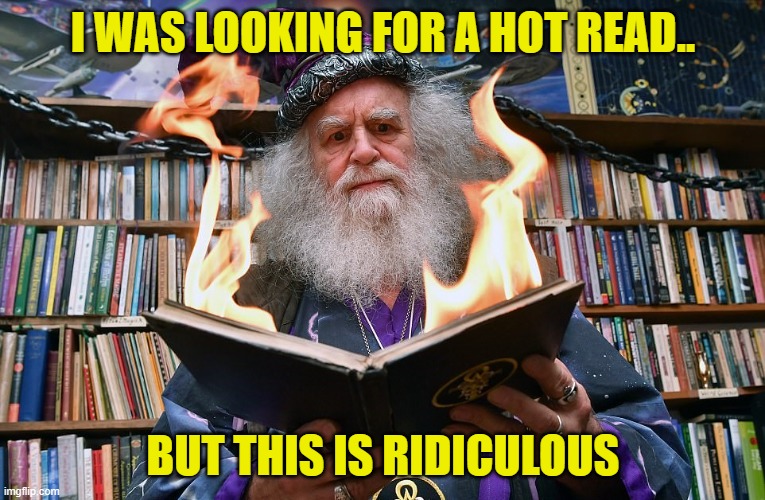 Hot Stuff | I WAS LOOKING FOR A HOT READ.. BUT THIS IS RIDICULOUS | image tagged in hot stuff | made w/ Imgflip meme maker