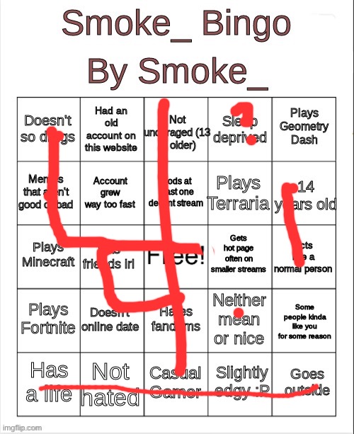 Smoke_ Bingo | image tagged in smoke_ bingo | made w/ Imgflip meme maker