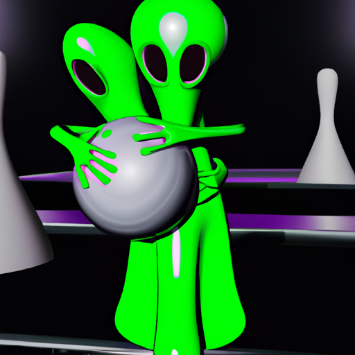 High Quality Bowling Alien with orb Blank Meme Template