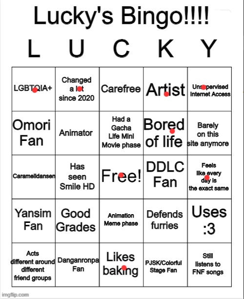 Nooo | image tagged in lucky's bingo | made w/ Imgflip meme maker