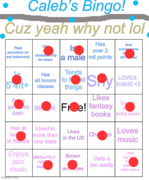 Looks like I don't make any lines. Wrong placement buddy (CommunityModerator15 note): Its okay buddy | image tagged in caleb s bingo | made w/ Imgflip meme maker