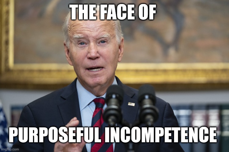 Joe biden | THE FACE OF; PURPOSEFUL INCOMPETENCE | image tagged in joe biden | made w/ Imgflip meme maker