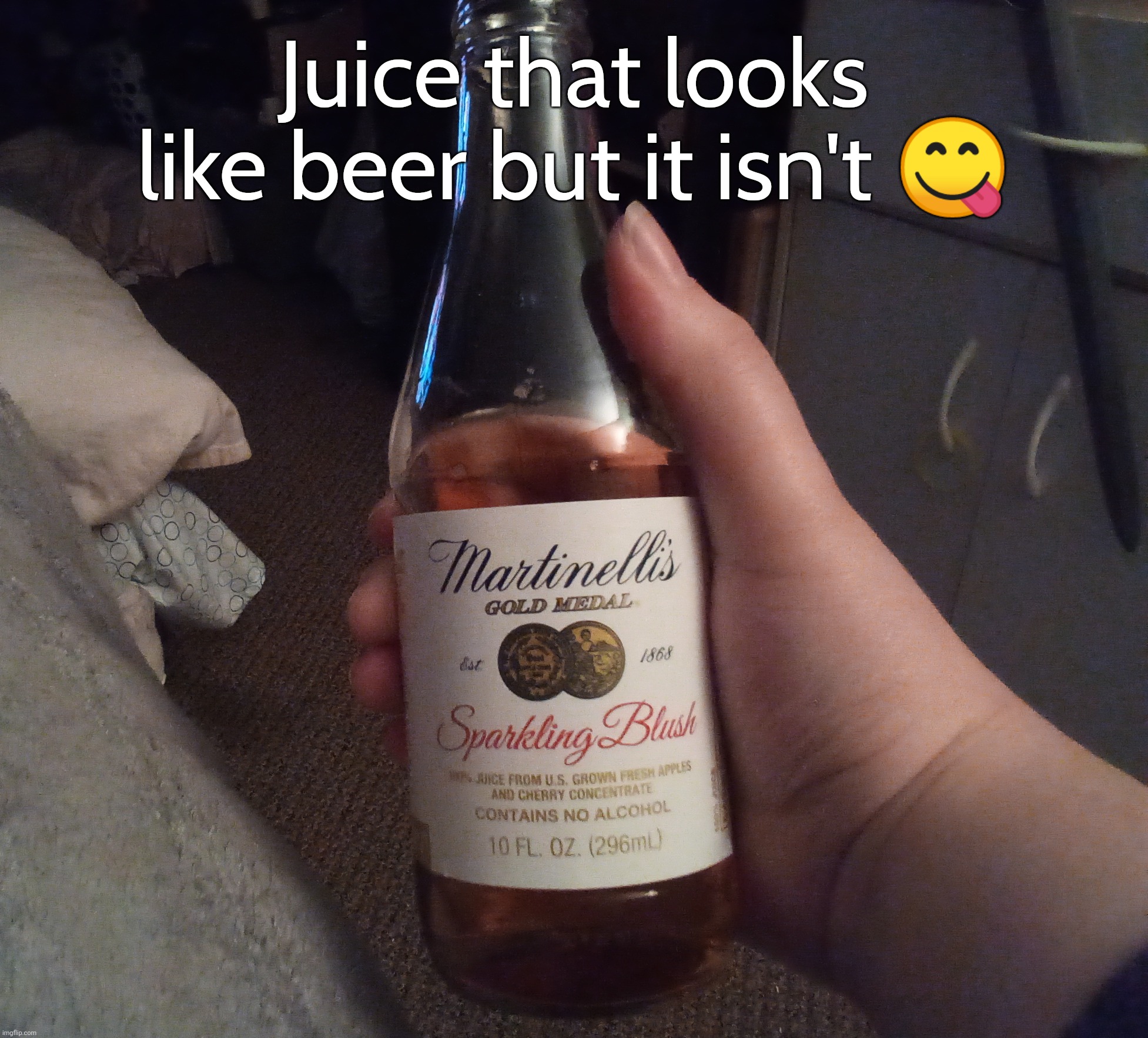Juice that looks like beer but it isn't 😋 | made w/ Imgflip meme maker