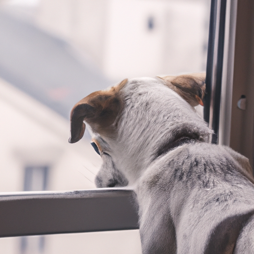 dog looking out of the window Blank Meme Template