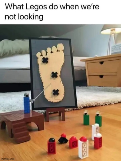 This explains well | image tagged in lego,foot,legos | made w/ Imgflip meme maker
