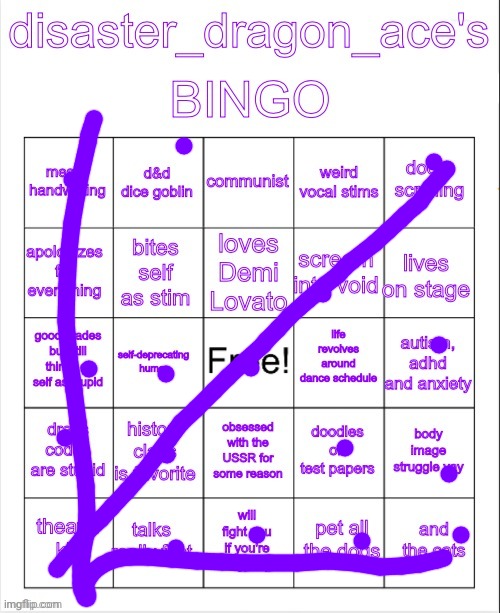 disaster_dragon_ace's Bingo | image tagged in disaster_dragon_ace's bingo | made w/ Imgflip meme maker