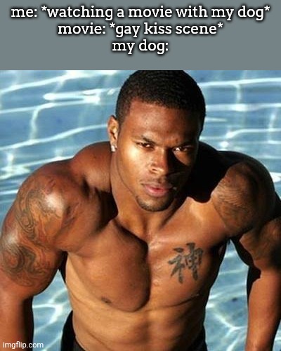 me: *watching a movie with my dog*
movie: *gay kiss scene*
my dog: | made w/ Imgflip meme maker