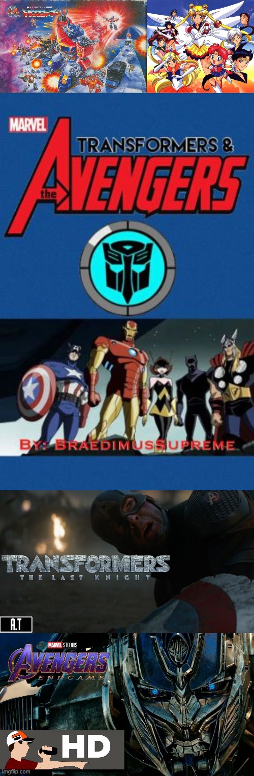 High Quality Sailor Moon and Avengers Ripped Off Transformers Blank Meme Template