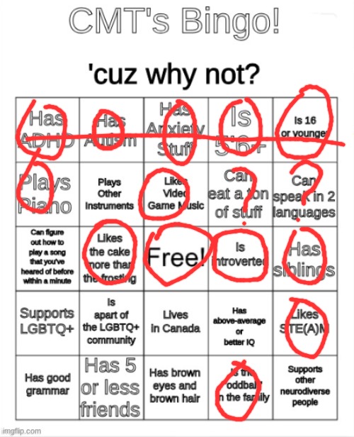CMT's Bingo | image tagged in cmt's bingo | made w/ Imgflip meme maker