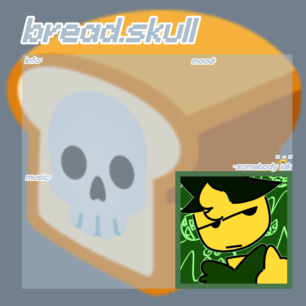 High Quality bread.skull's announcement template Blank Meme Template