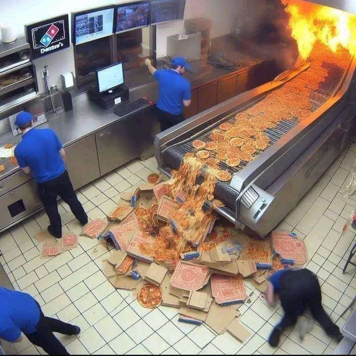 High Quality Pizza oven going too Fast Blank Meme Template
