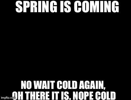 Brace Yourselves X is Coming Meme | SPRING IS COMING NO WAIT COLD AGAIN, OH THERE IT IS, NOPE COLD | image tagged in memes,brace yourselves x is coming | made w/ Imgflip meme maker