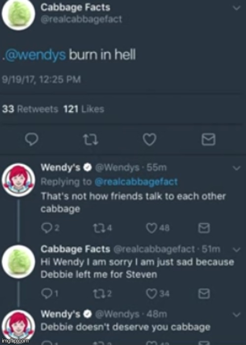 w-wendys was nice???? what?? | made w/ Imgflip meme maker