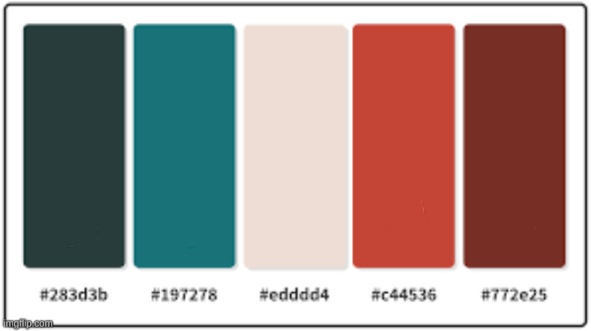 I'm bored. I can't get on my ipad and draw rn so try and create a character using this color palette. | made w/ Imgflip meme maker