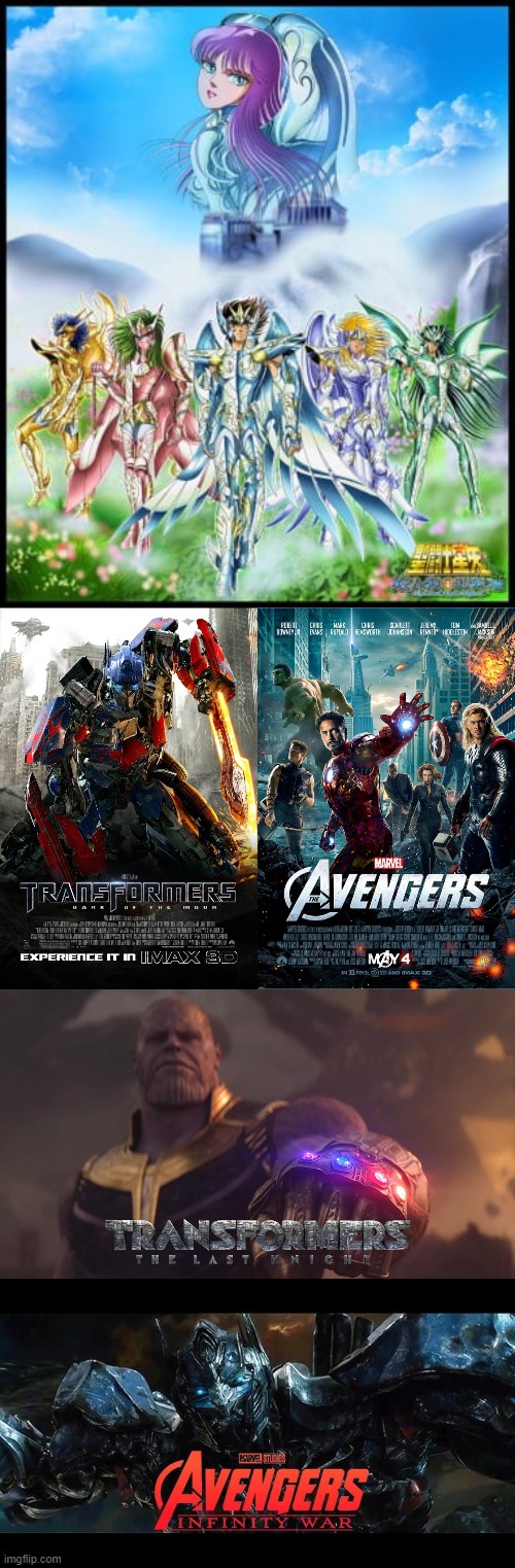 Saint Seiya and Avengers Ripped Off Transformers Blank Meme Template