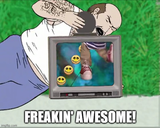 Carl from ATHF, Freakin' Awesome! | FREAKIN' AWESOME! | image tagged in carl,aqua teen hunger force | made w/ Imgflip meme maker