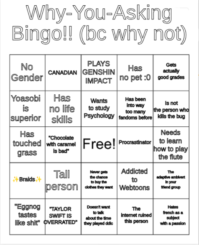 Why-You-Asking's bingo Blank Meme Template