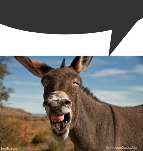 Post above is an ass | image tagged in imgflip speech bubble,donkey jackass braying | made w/ Imgflip meme maker