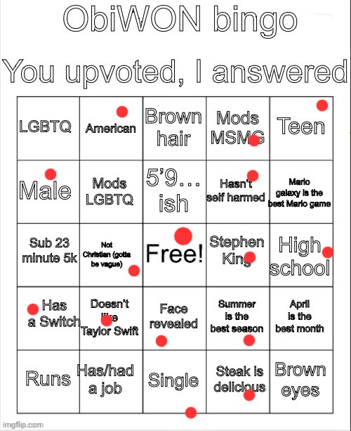 ObiWON bingo | image tagged in obiwon bingo | made w/ Imgflip meme maker