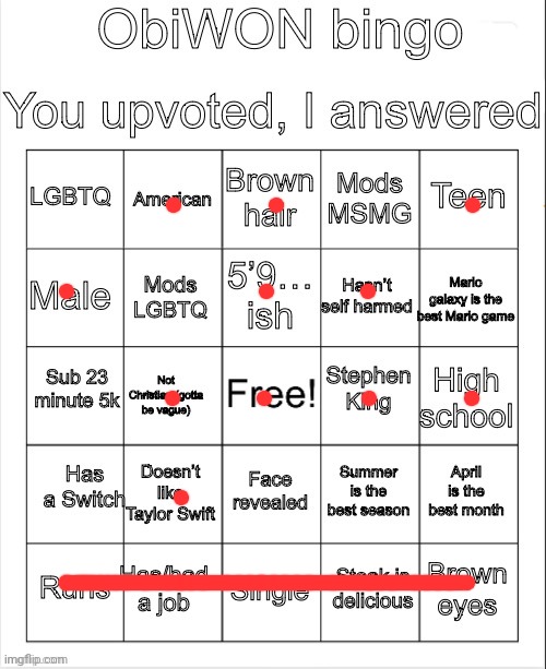 ObiWON bingo | image tagged in obiwon bingo | made w/ Imgflip meme maker