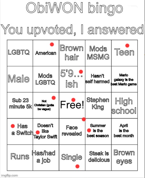 ObiWON bingo | image tagged in obiwon bingo | made w/ Imgflip meme maker