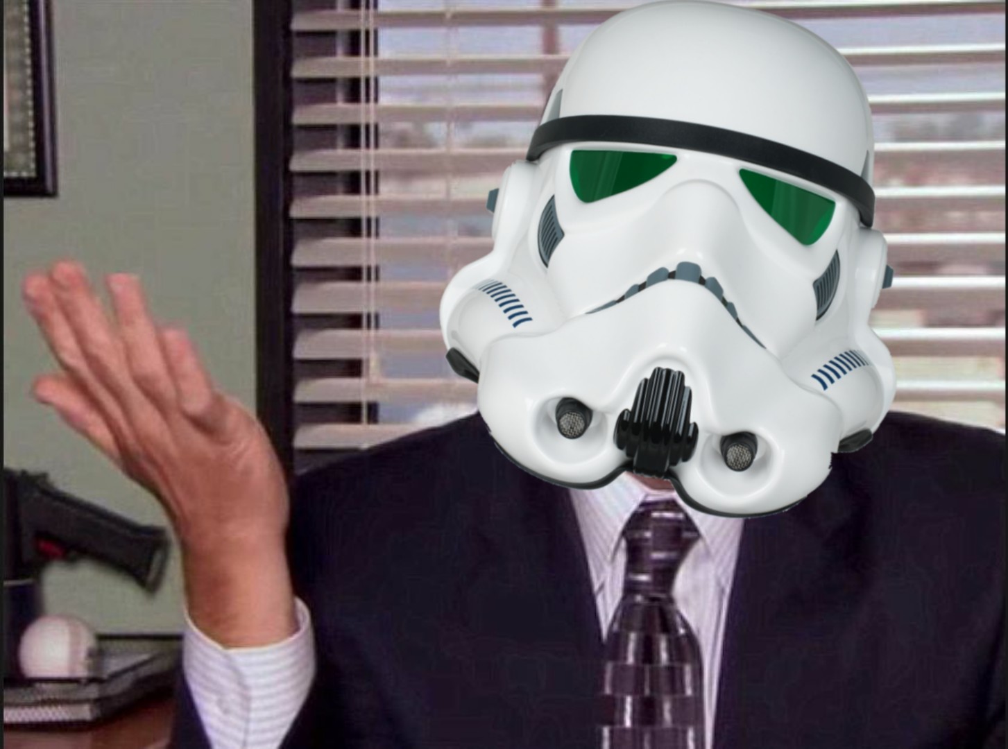 Stormtrooper shrug Blank Meme Template