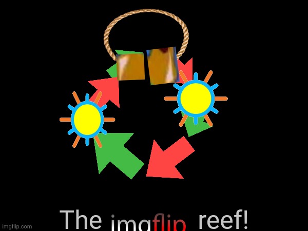 Made of Upvotes, down votes, and the starburst icon | The               reef! | image tagged in imgflip,meanwhile on imgflip,reef,merry christmas,christmas decorations | made w/ Imgflip meme maker