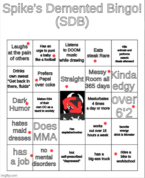 I mean I do wrestling, and am really good at it, if that counts for MMA lol | image tagged in spike bingo | made w/ Imgflip meme maker