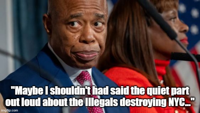 "Maybe I shouldn't had said the quiet part out loud about the Illegals destroying NYC..." | made w/ Imgflip meme maker