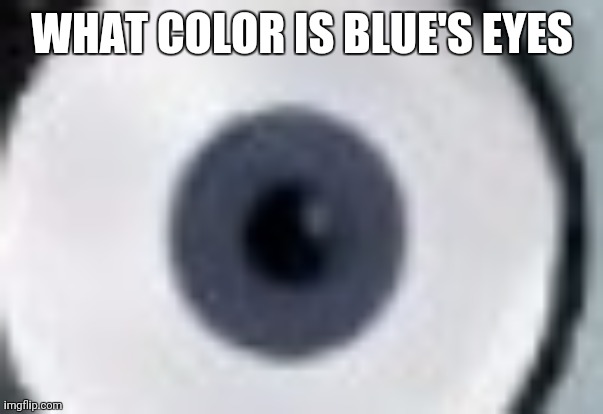 Chicken nougats | WHAT COLOR IS BLUE'S EYES | made w/ Imgflip meme maker