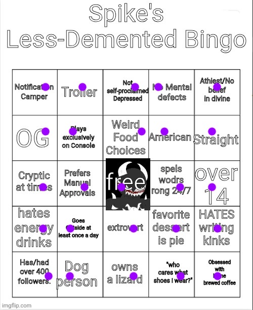 no way | image tagged in spike less-demented bingo | made w/ Imgflip meme maker