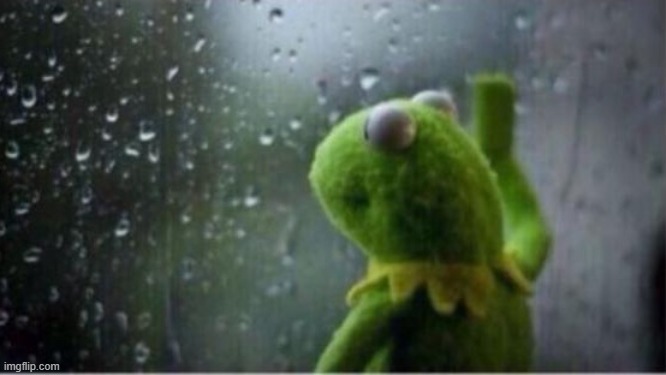 Kermit rain | image tagged in kermit rain | made w/ Imgflip meme maker