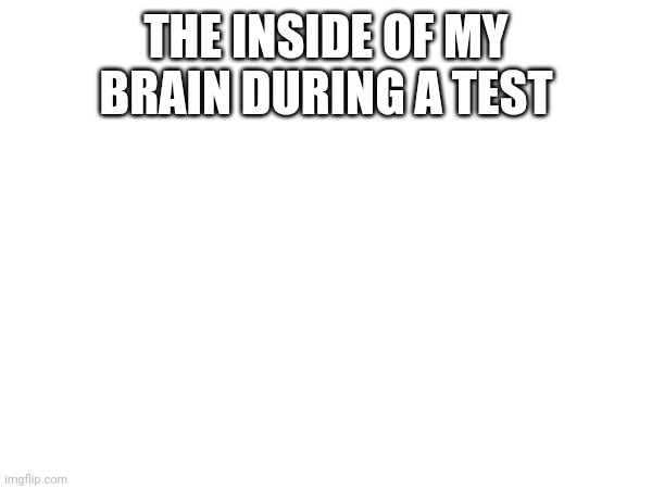 THE INSIDE OF MY BRAIN DURING A TEST | made w/ Imgflip meme maker