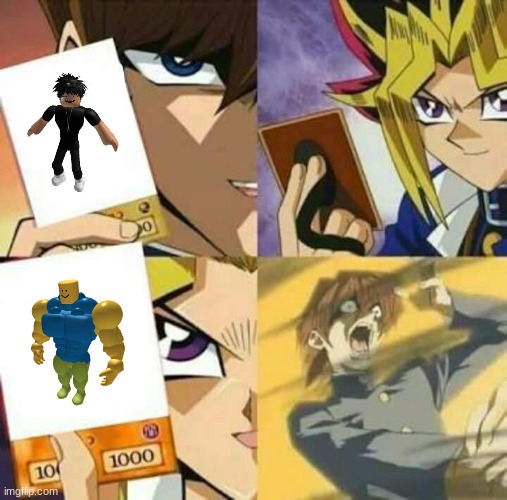 IF roblox was a card game | image tagged in yu gi oh | made w/ Imgflip meme maker