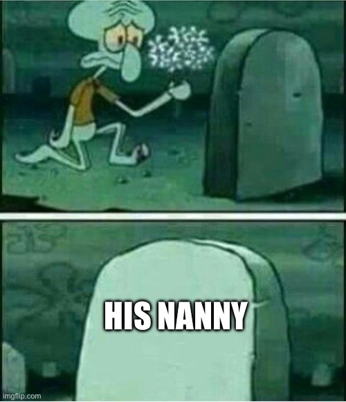 Rip to somebody | HIS NANNY | image tagged in rip to somebody | made w/ Imgflip meme maker