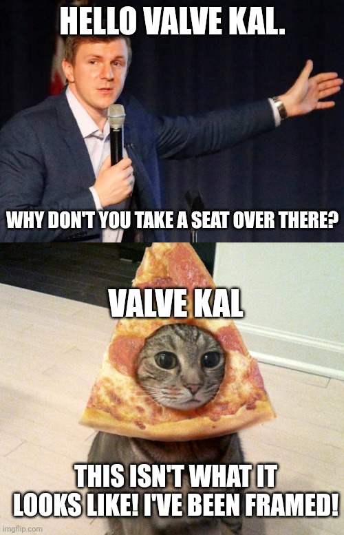 Image tagged in james o'keefe,pizza cat