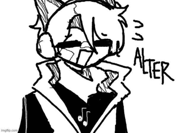 Okay now they challenged me to draw my current oc with the drawing tool | made w/ Imgflip meme maker