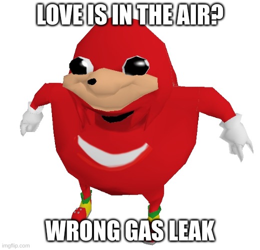 We do a bit of trolling | LOVE IS IN THE AIR? WRONG GAS LEAK | image tagged in da wae | made w/ Imgflip meme maker