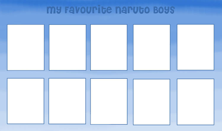 High Quality my favorite naruto boys Blank Meme Template